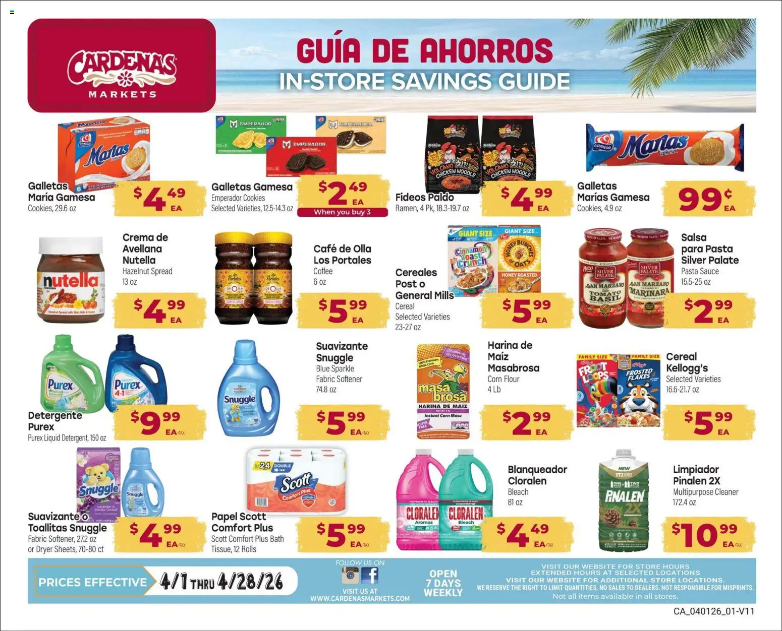cardenas - Cardenas Monthly Ad - 04/01 - 04/28 2026