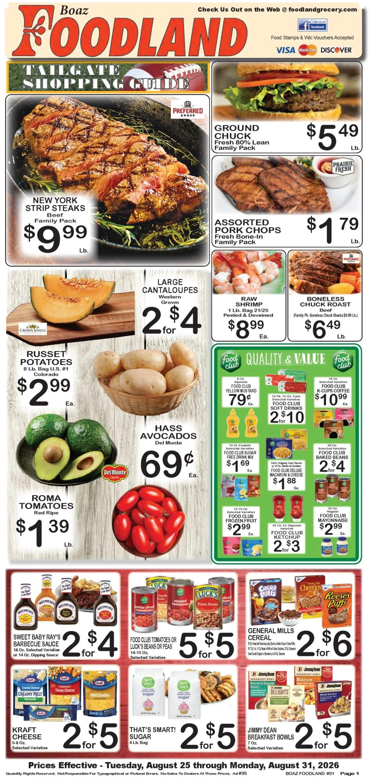 foodland - Foodland Weekly Ad - 08/25 - 08/31 2026