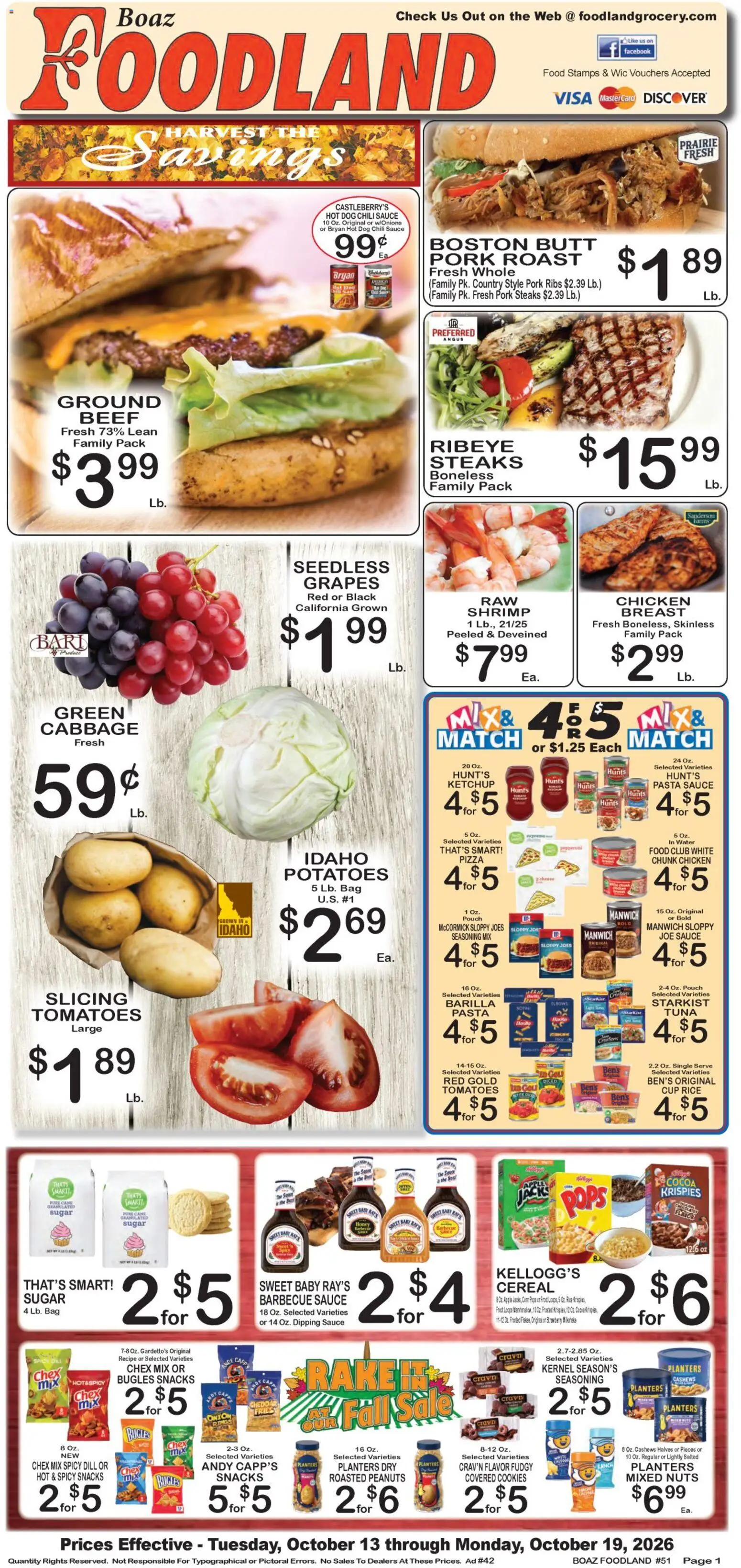 foodland - Foodland Weekly Ad - 10/13 - 10/19 2026