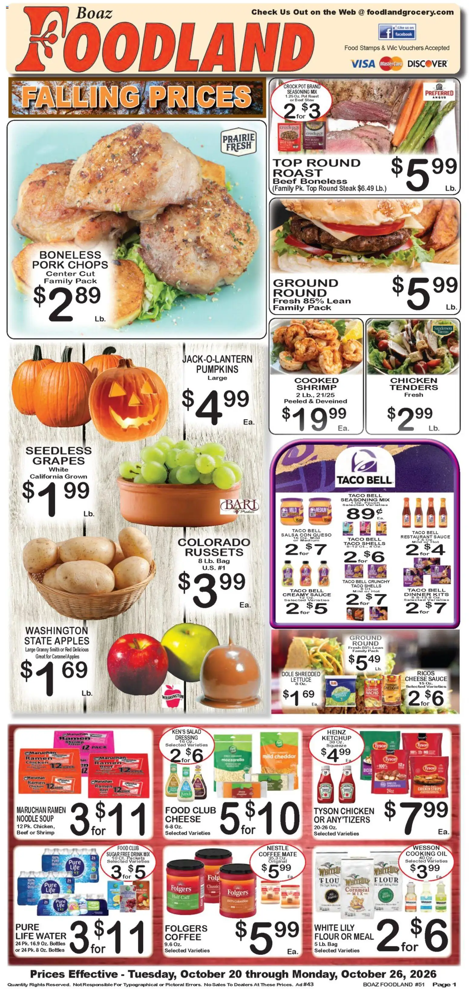 foodland - Foodland Weekly Ad - 10/20 - 10/26 2026