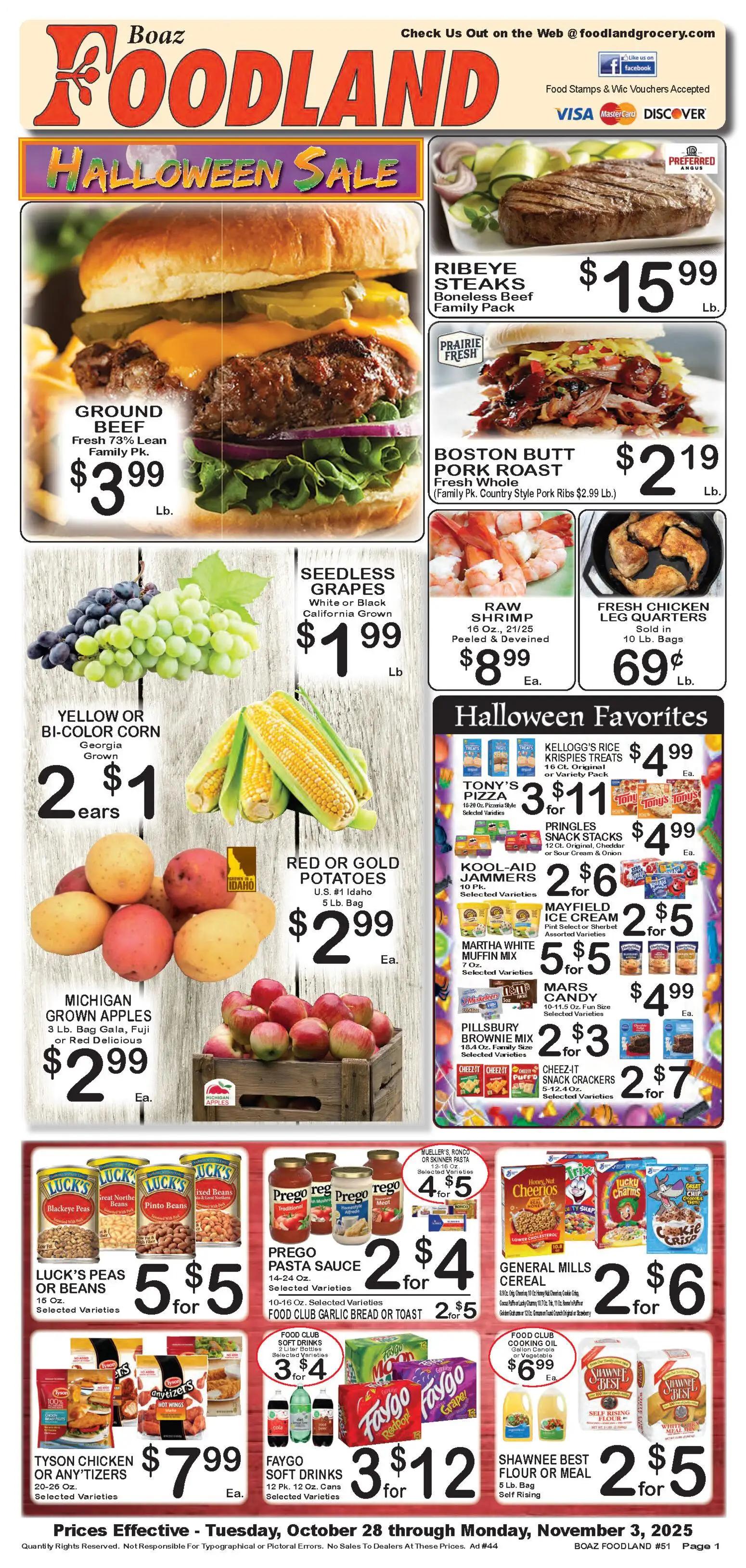 foodland - Foodland Weekly Ad - 10/28 - 11/03 2025