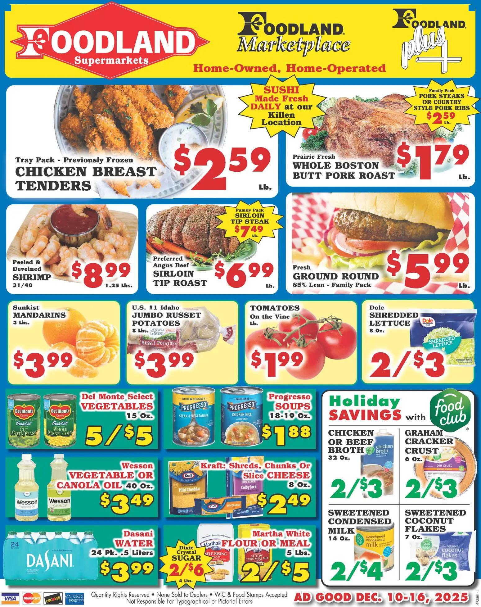 foodland - Foodland Weekly Ad - Supermarkets - 12/10 - 12/16 2025 - page: 1