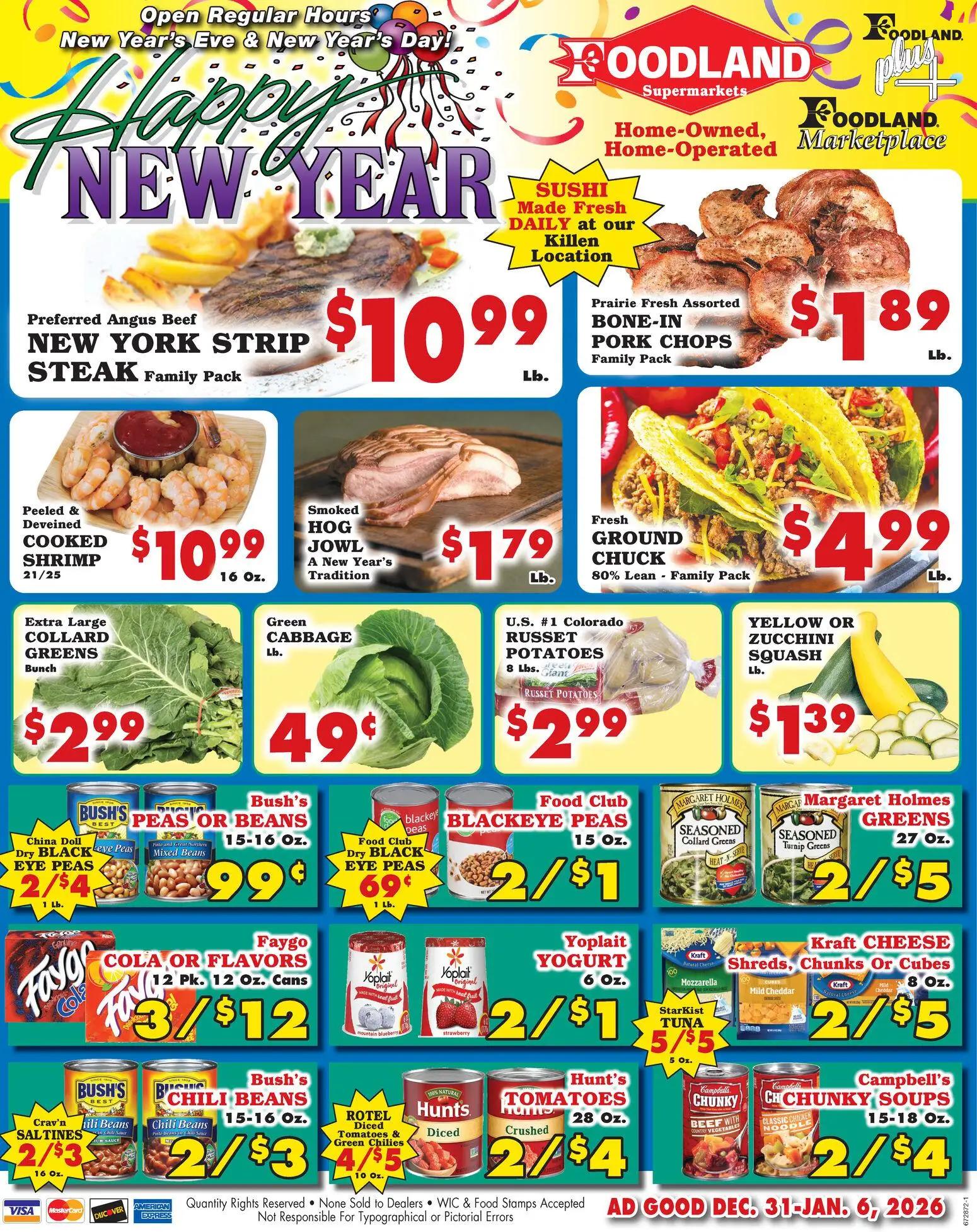 foodland - Foodland Weekly Ad - Supermarkets - 12/31/2025 - 01/06/2026 2026