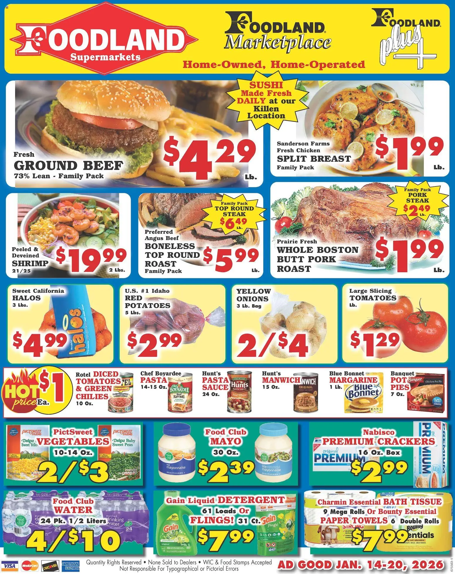 foodland - Foodland Weekly Ad - Supermarkets - 01/14 - 01/20 2026