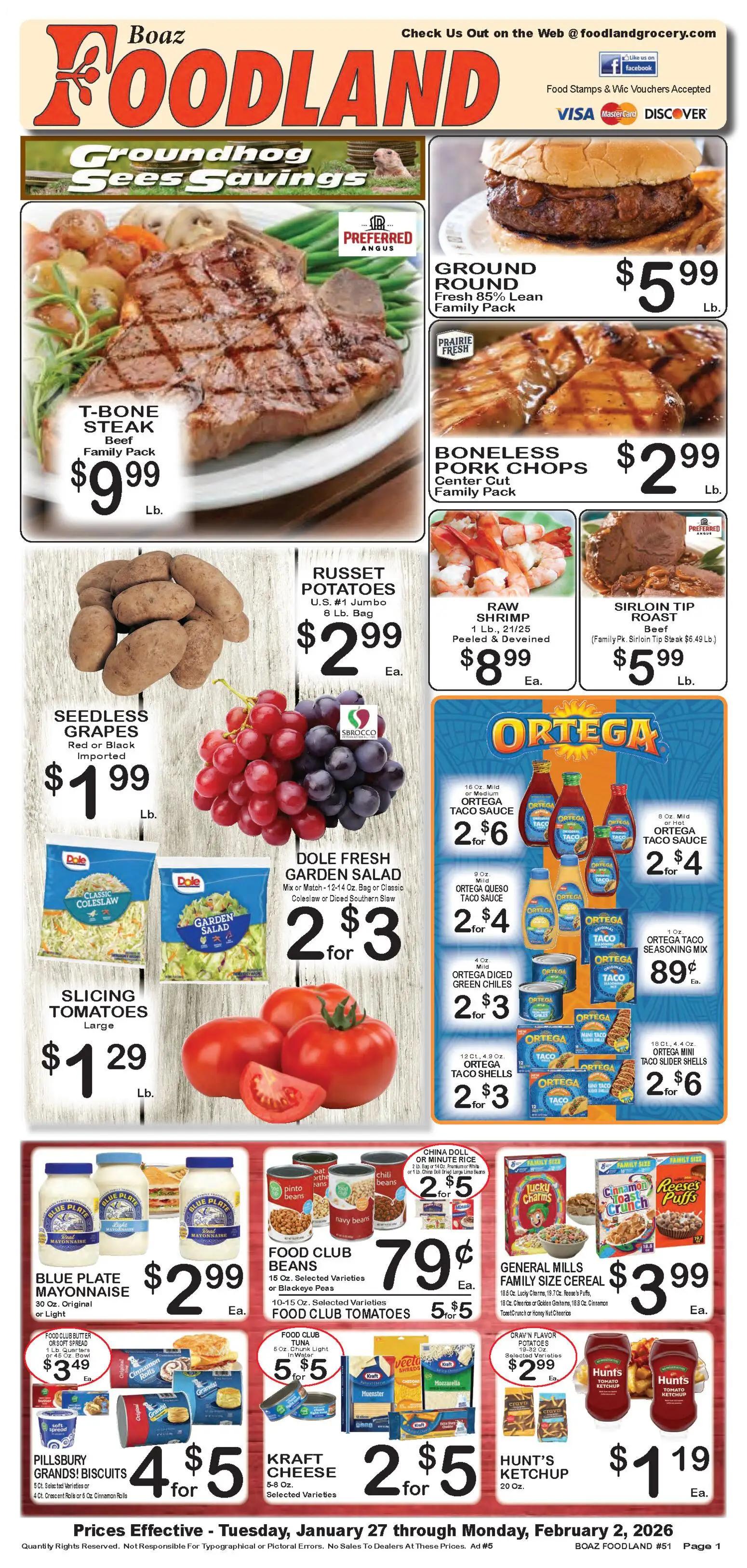foodland - Foodland Weekly Ad - 01/27 - 02/02 2026