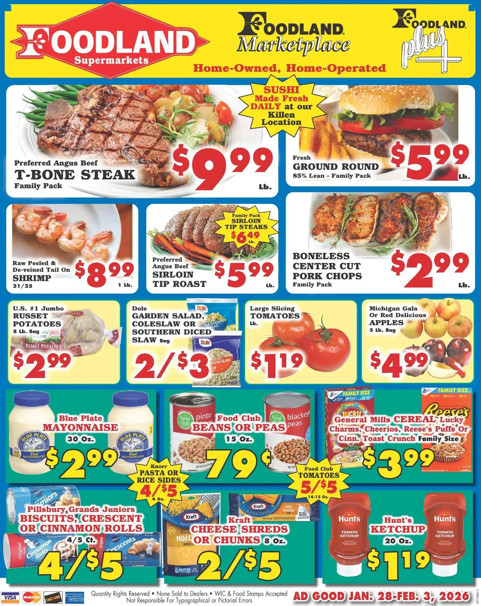 foodland - Foodland Weekly Ad - Supermarkets - 01/28 - 02/03 2026 - page: 1