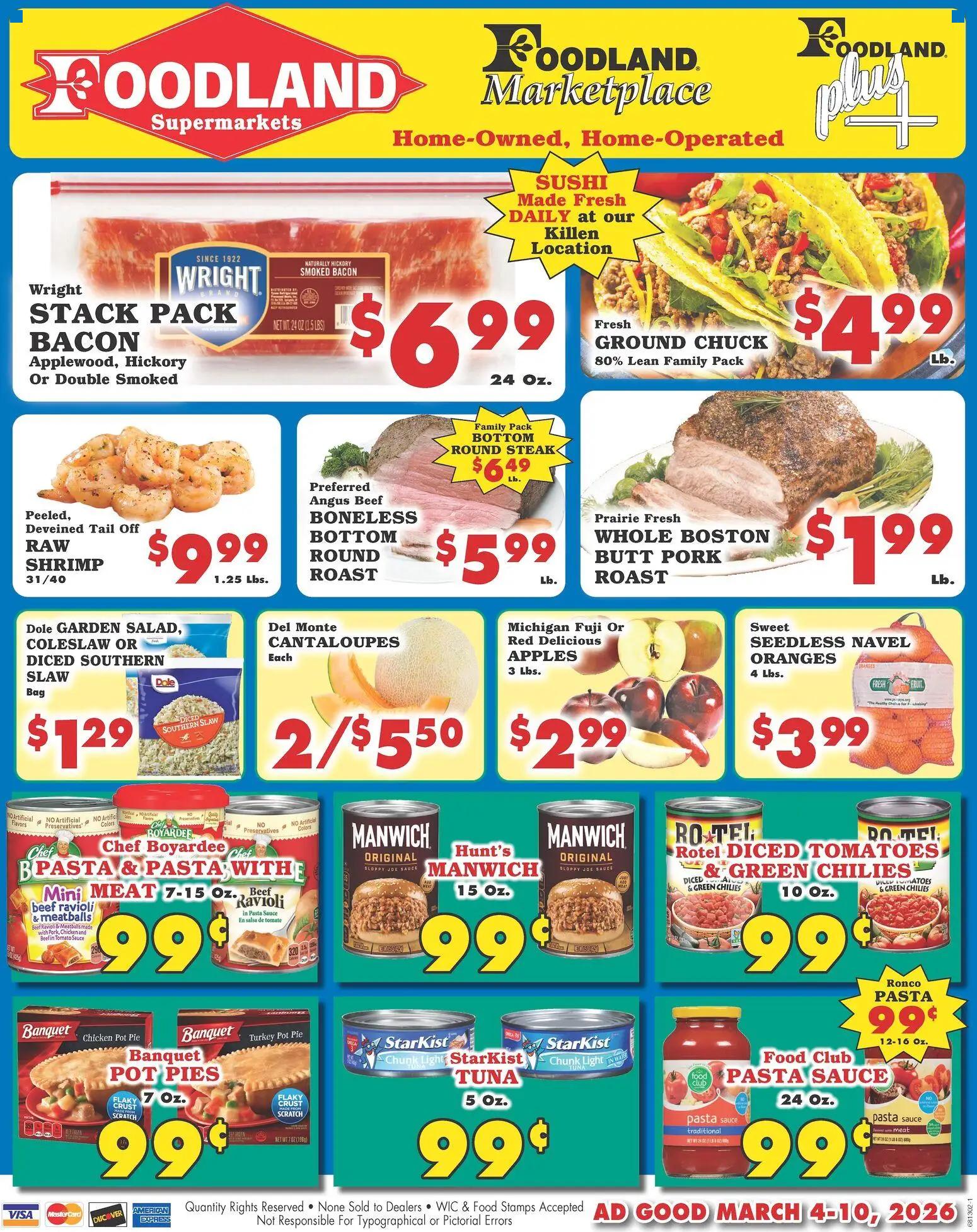 foodland - Foodland Weekly Ad - Supermarkets - 03/04 - 03/10 2026