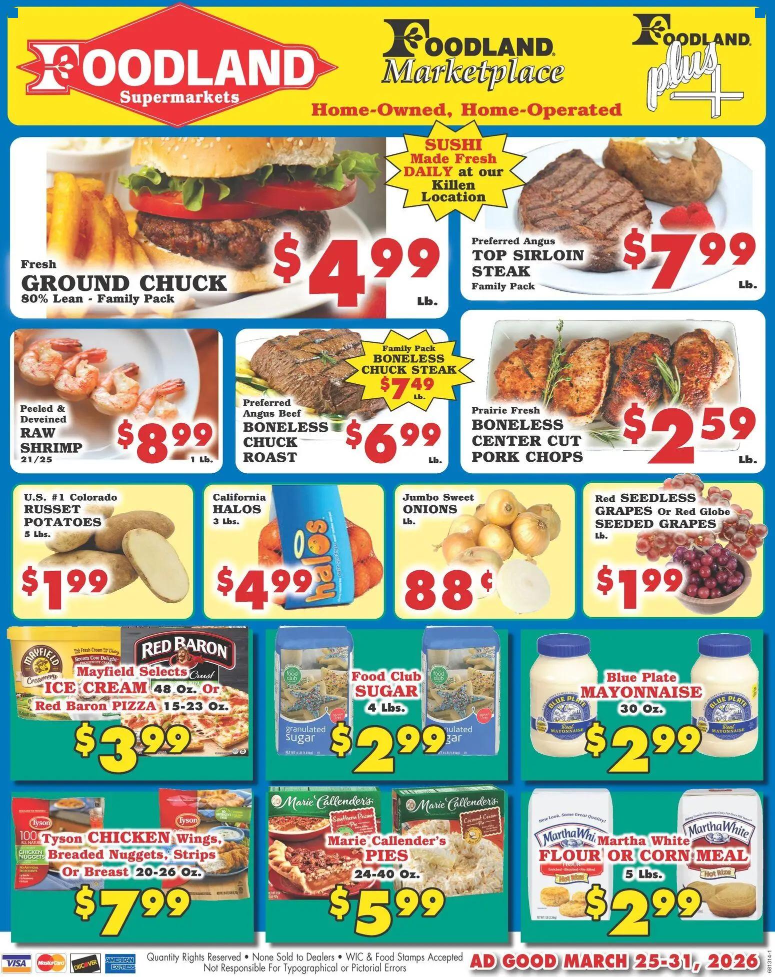 foodland - Foodland Weekly Ad - Supermarkets - 03/25 - 03/31 2026 - page: 1