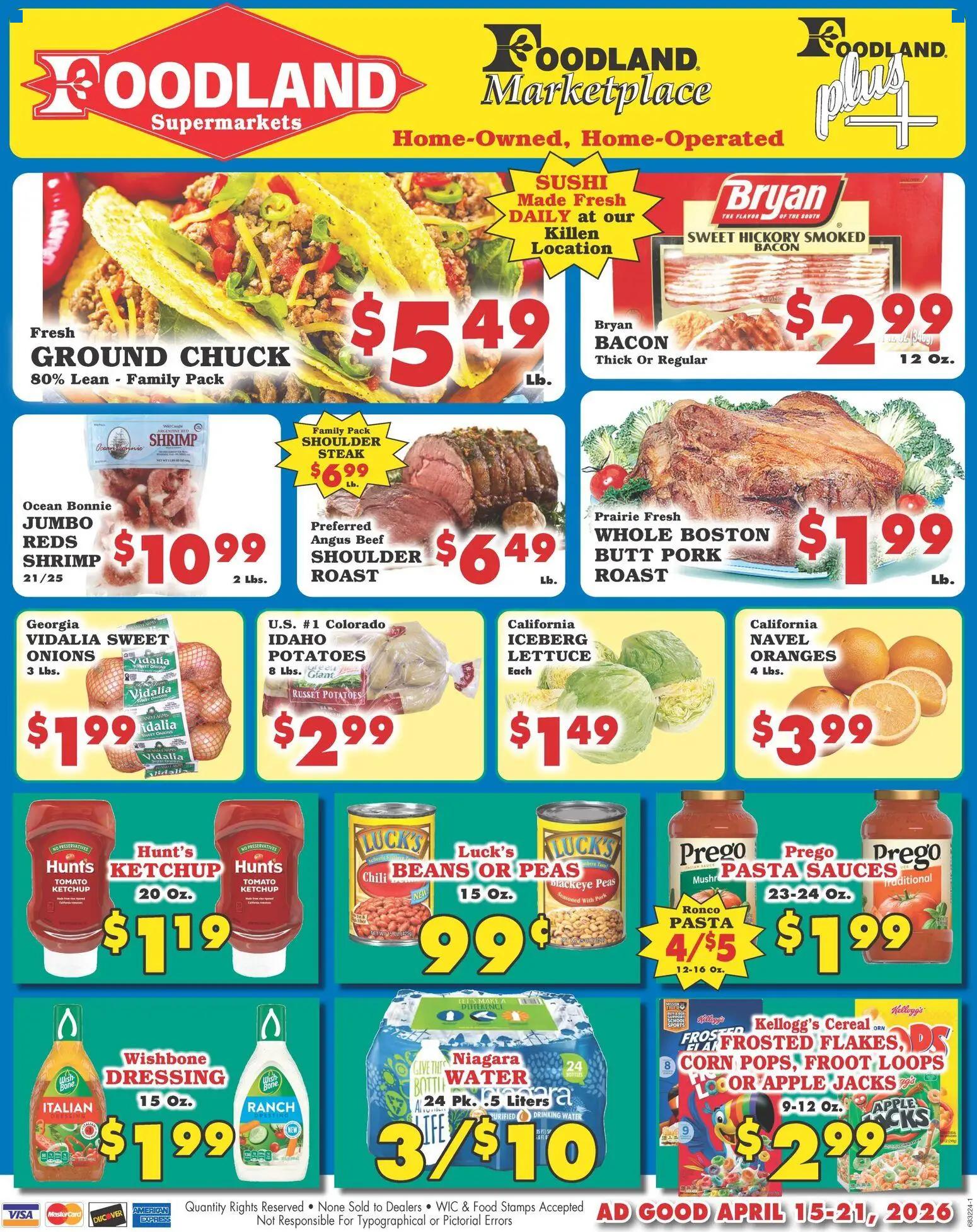 foodland - Foodland Weekly Ad - Supermarkets - 04/15 - 04/21 2026