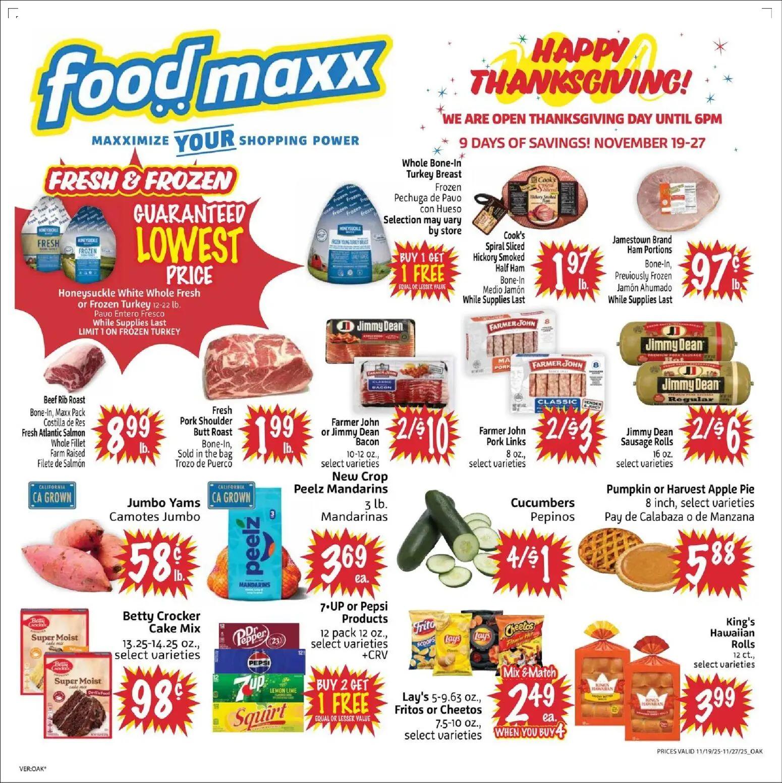 foodmaxx - FoodMaxx Weekly Ad - CA - 11/19 - 11/27 2025 - page: 1