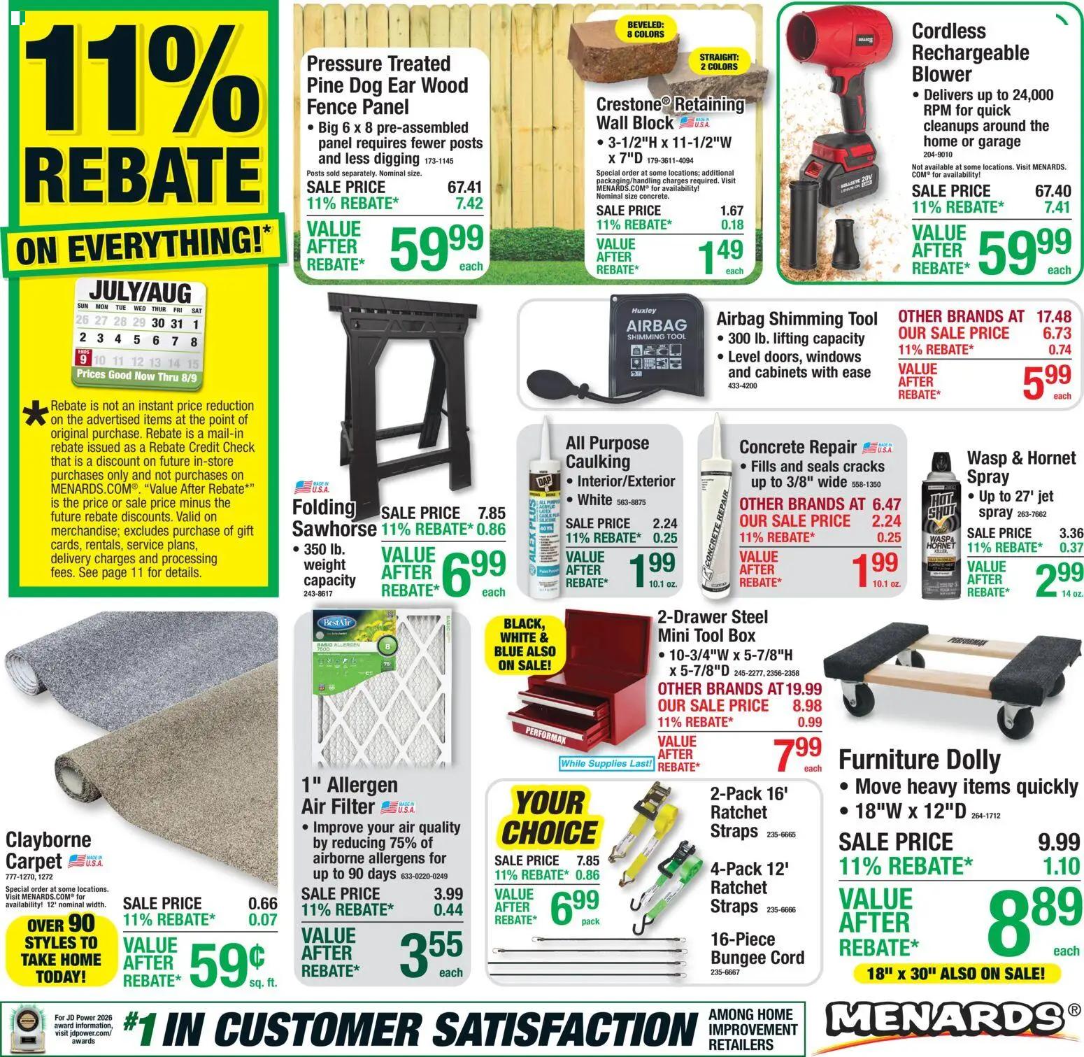 menards - Menards Weekly Ad - 07/30 - 08/09 2026