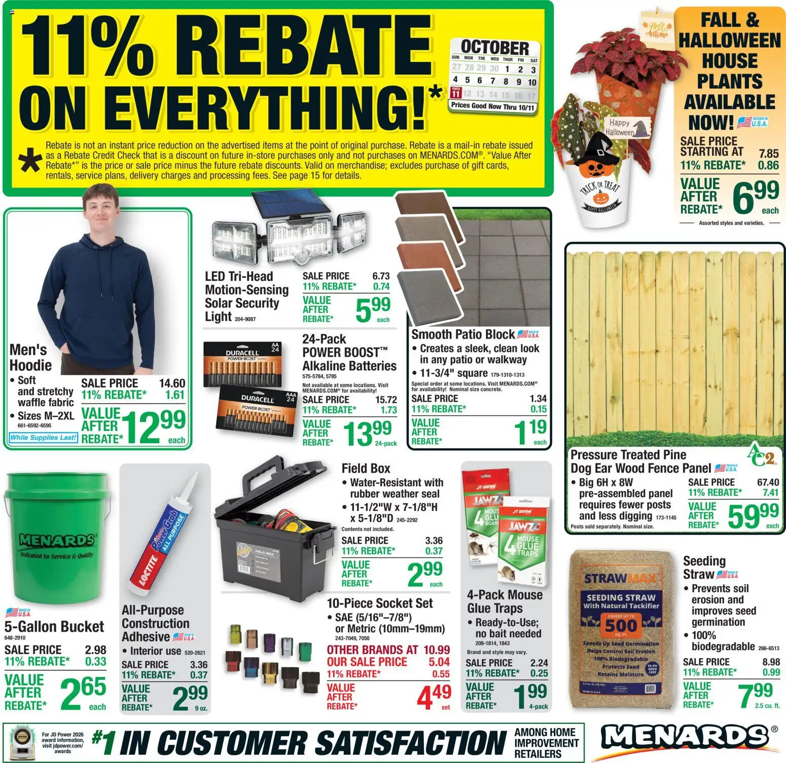 menards - Menards Weekly Ad - 10/01 - 10/11 2026
