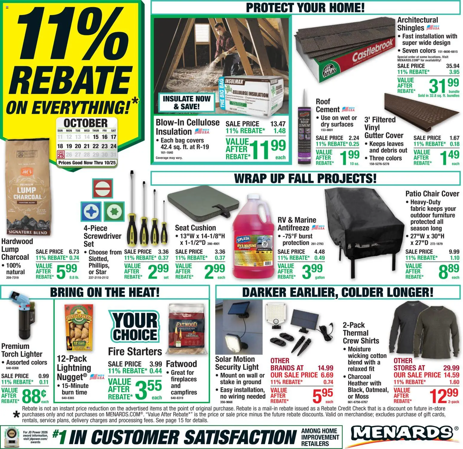 menards - Menards Weekly Ad - 10/15 - 10/25 2026