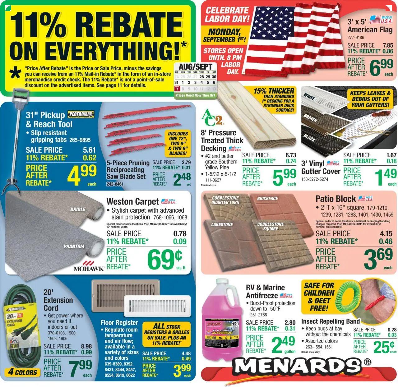 menards - Menards Weekly Ad - 08/28 - 09/07 2025