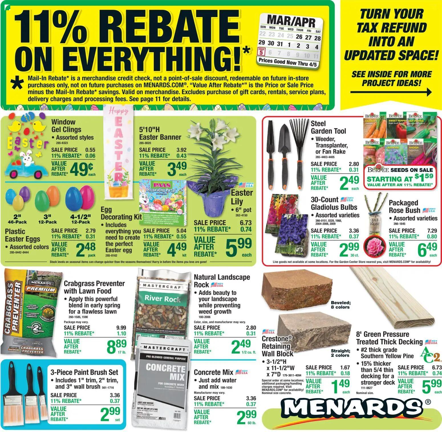menards - Menards Weekly Ad - 03/25 - 04/05 2026 - page: 1