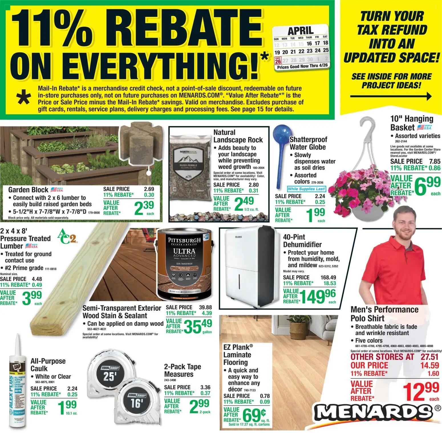 menards - Menards Weekly Ad - 04/16 - 04/26 2026