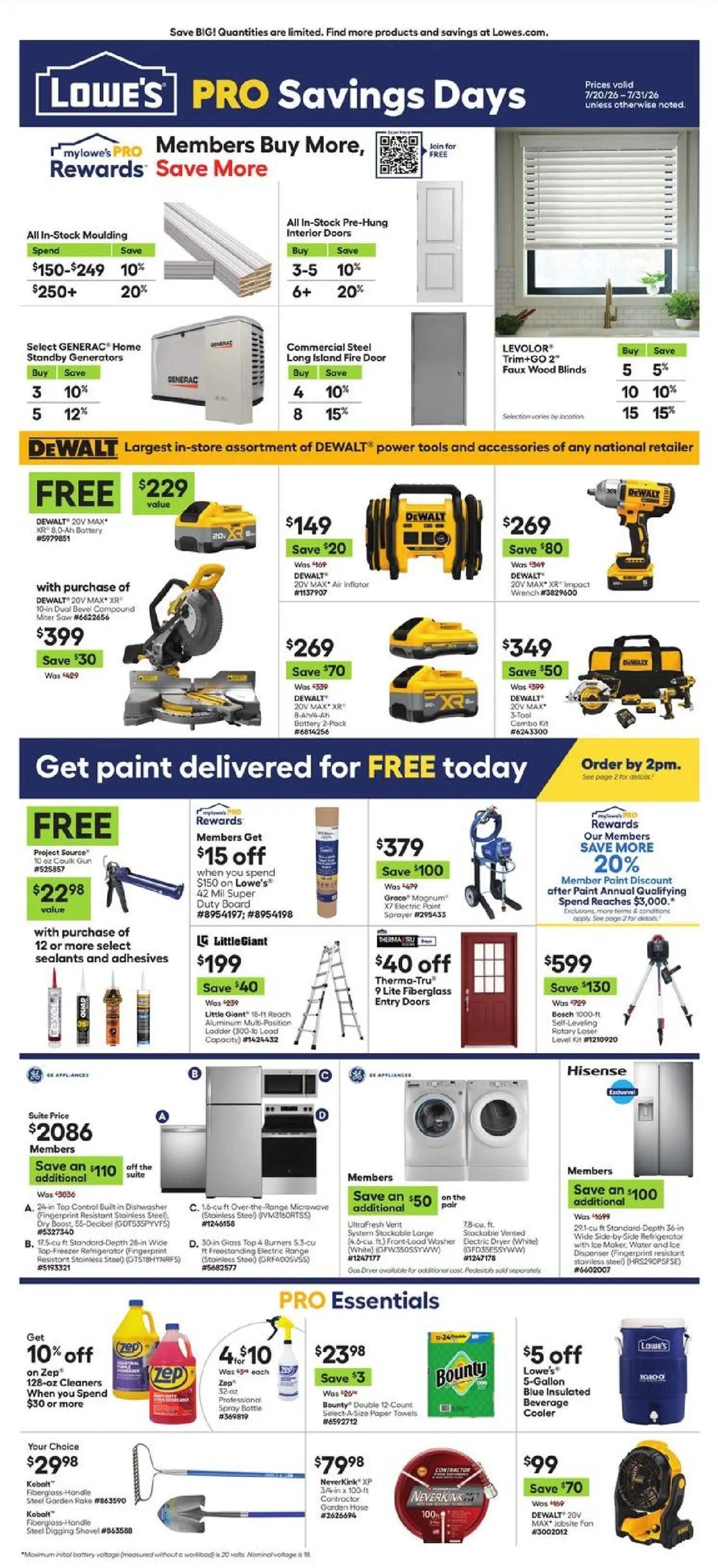 lowes - Lowe's Ad - 07/20 - 07/31 2026 - page: 1