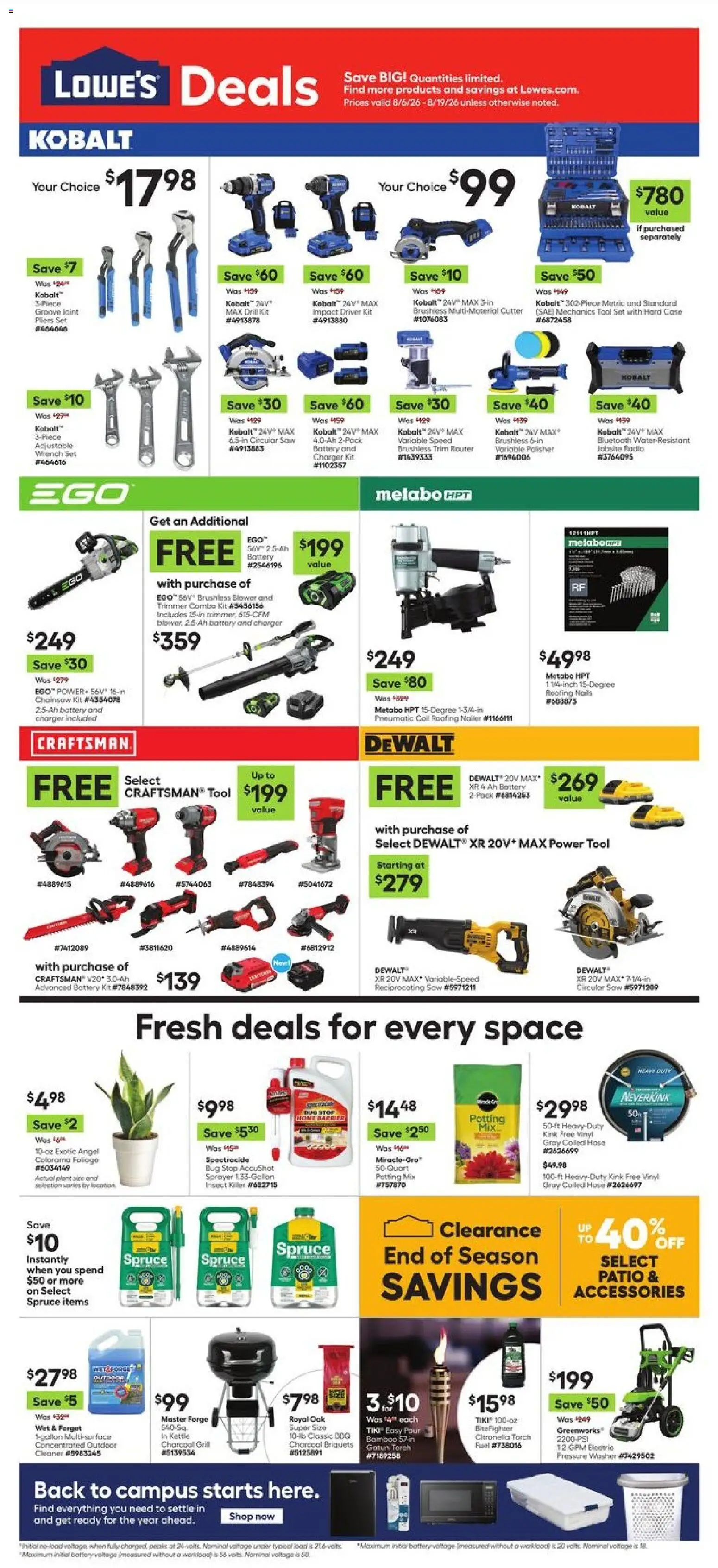lowes - Lowe's Weekly Ad - 08/06 - 08/19 2026 - page: 1