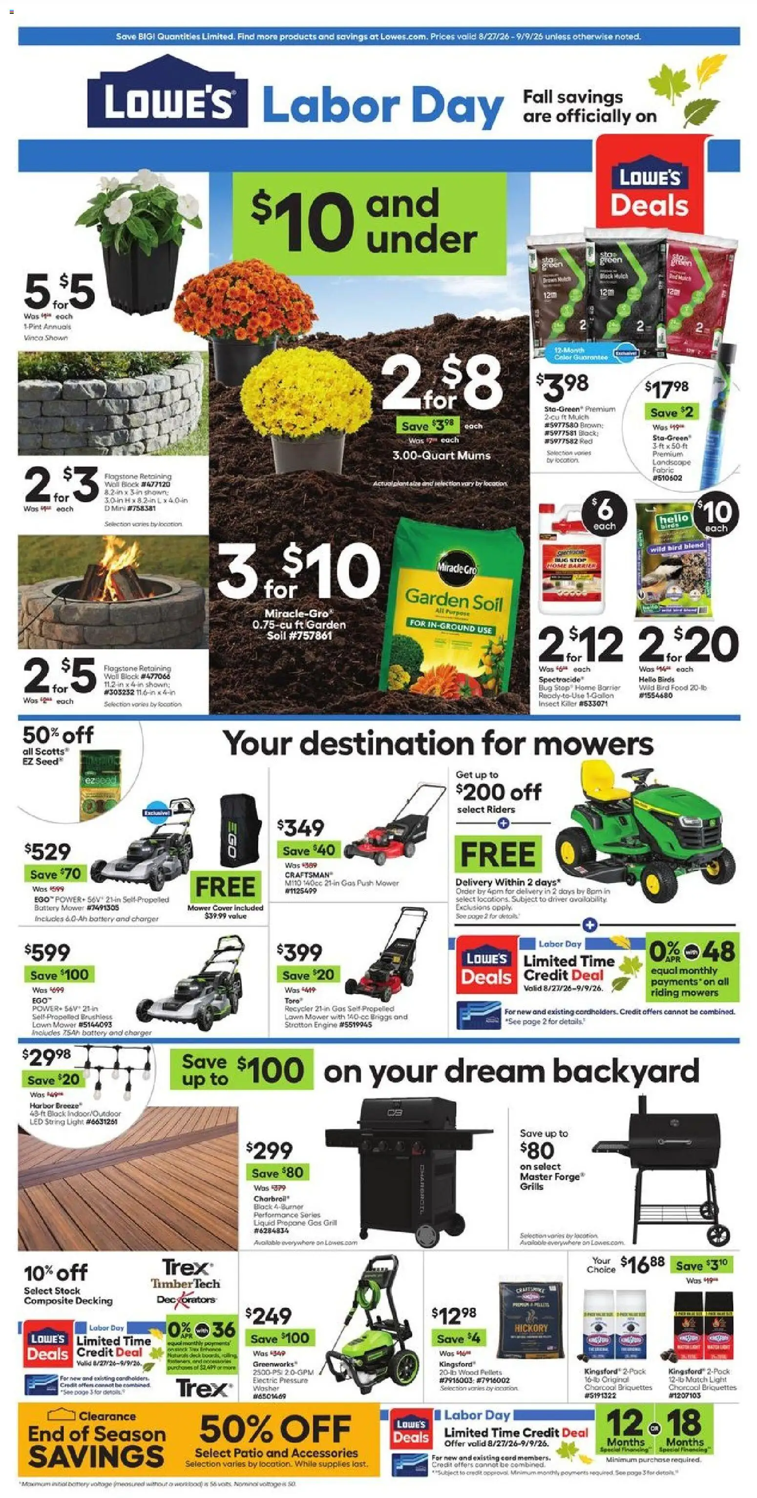 lowes - Lowe's Weekly Ad - 08/27 - 09/09 2026 - page: 1