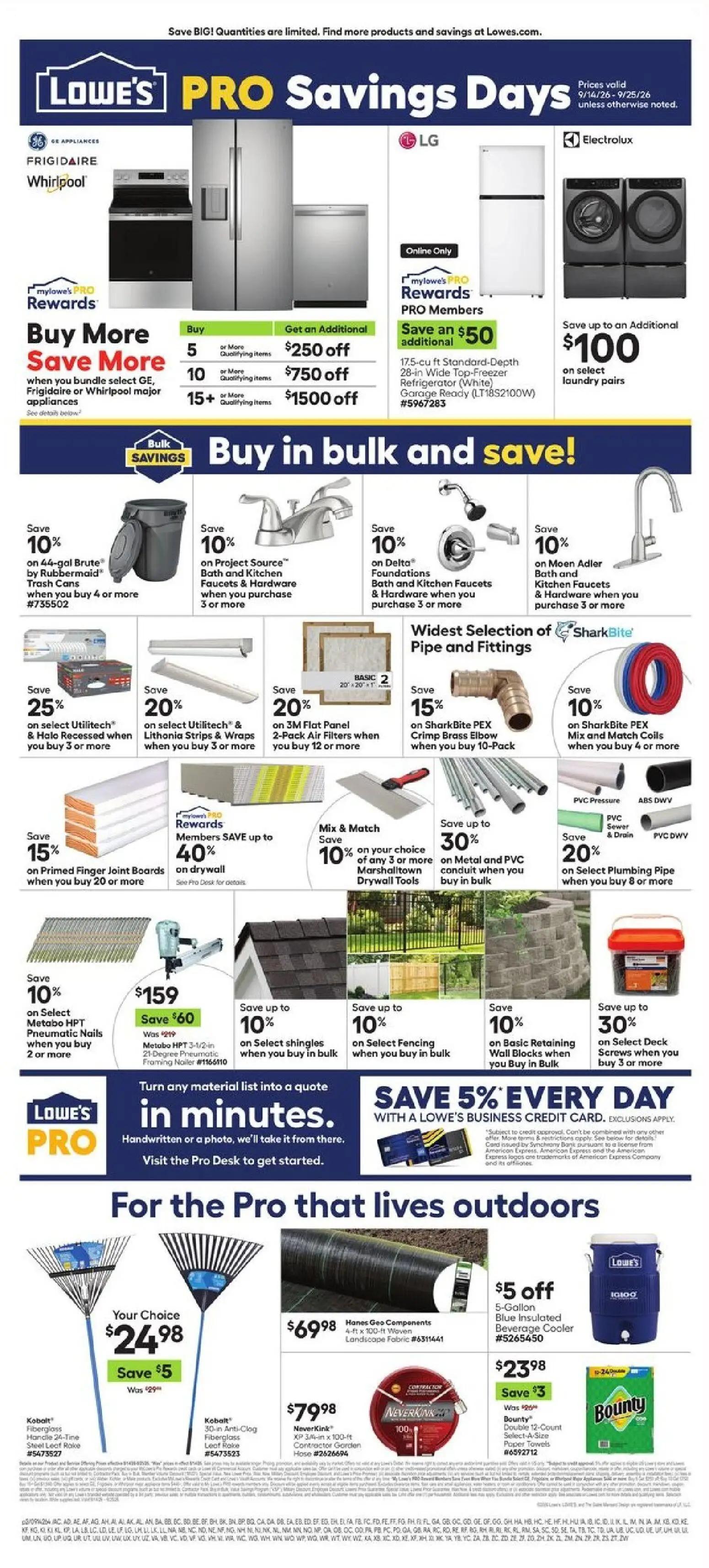 lowes - Lowe's Ad - 09/14 - 09/25 2026 - page: 2