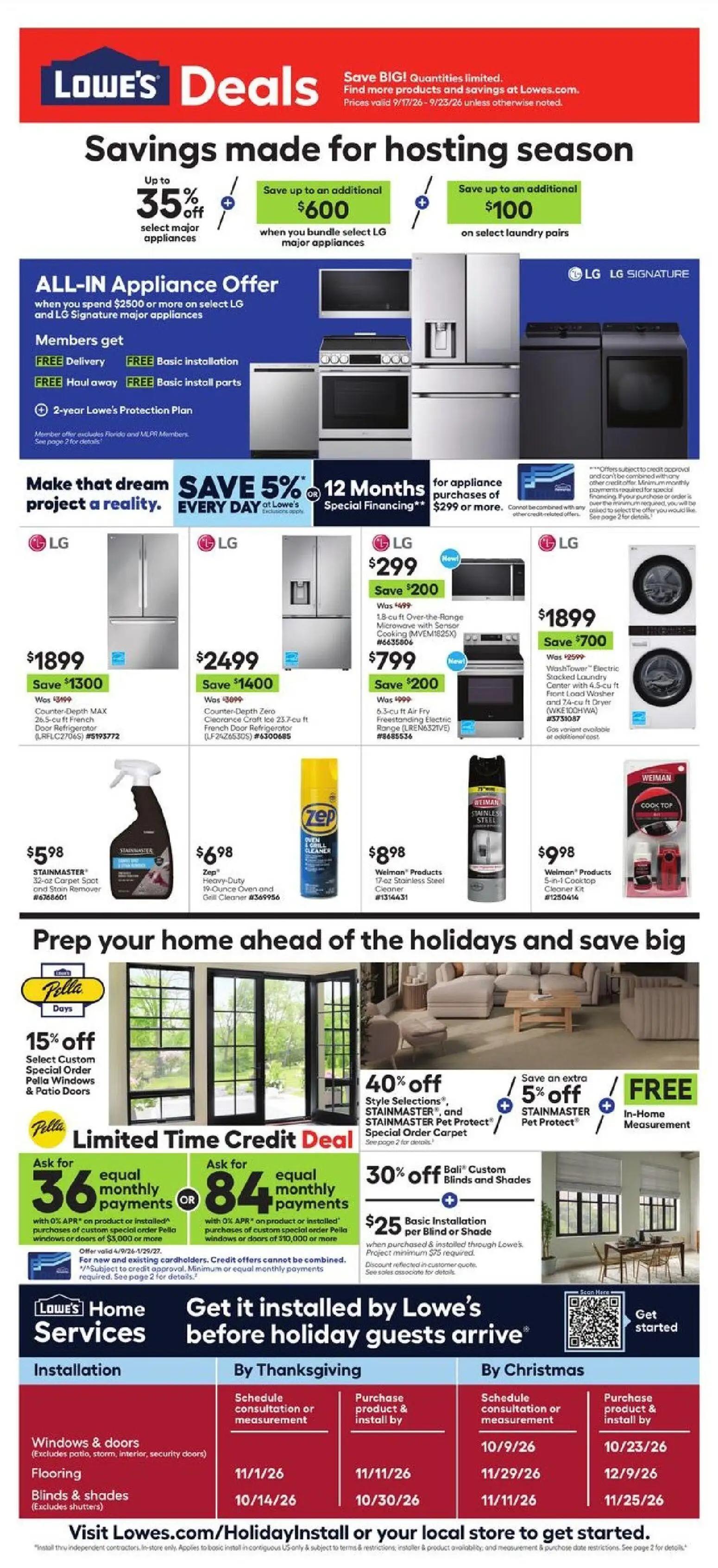 lowes - Lowe's Weekly Ad - 09/17 - 09/23 2026