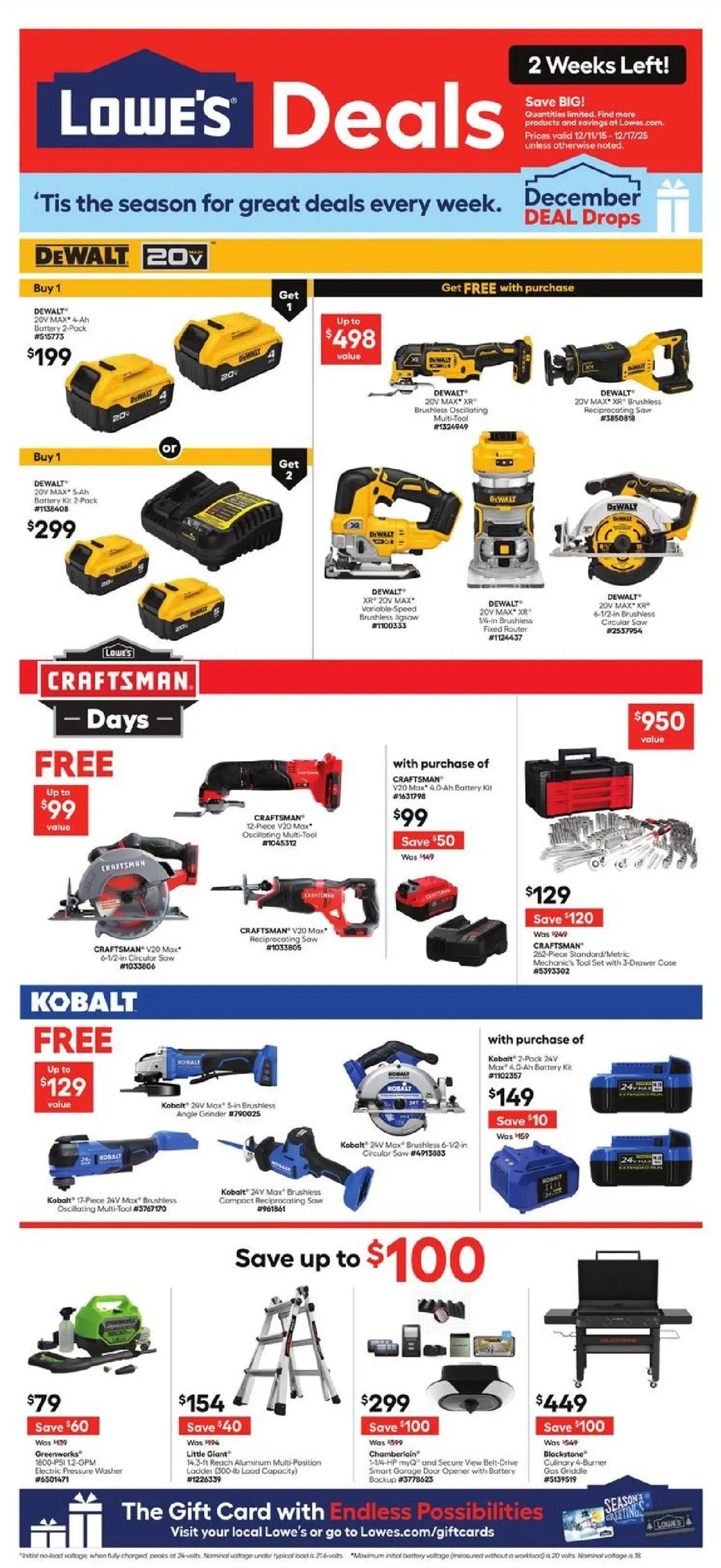 lowes - Lowe's Weekly Ad - 12/11 - 12/17 2025