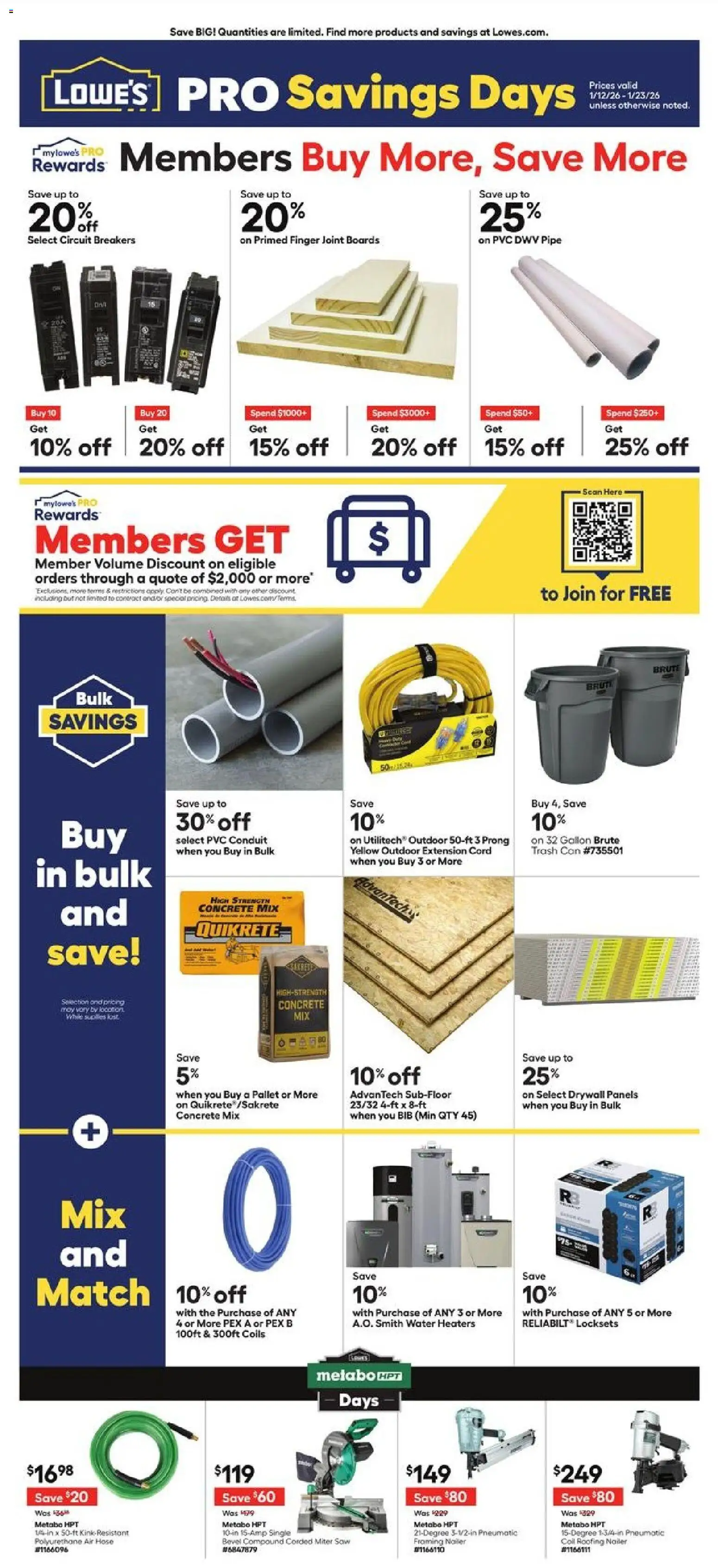 lowes - Lowe's Ad - 01/12 - 01/23 2026