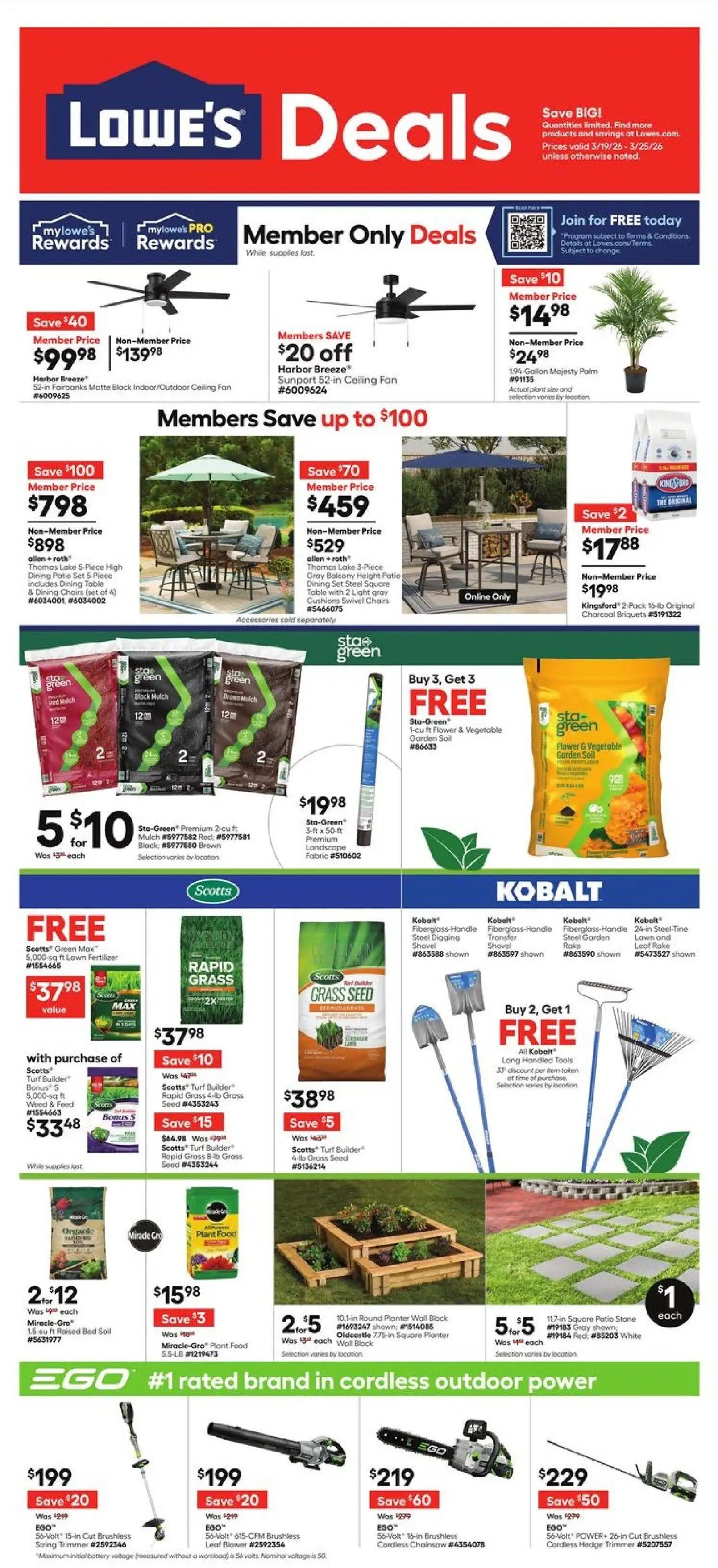 lowes - Lowe's Weekly Ad - 03/19 - 03/25 2026