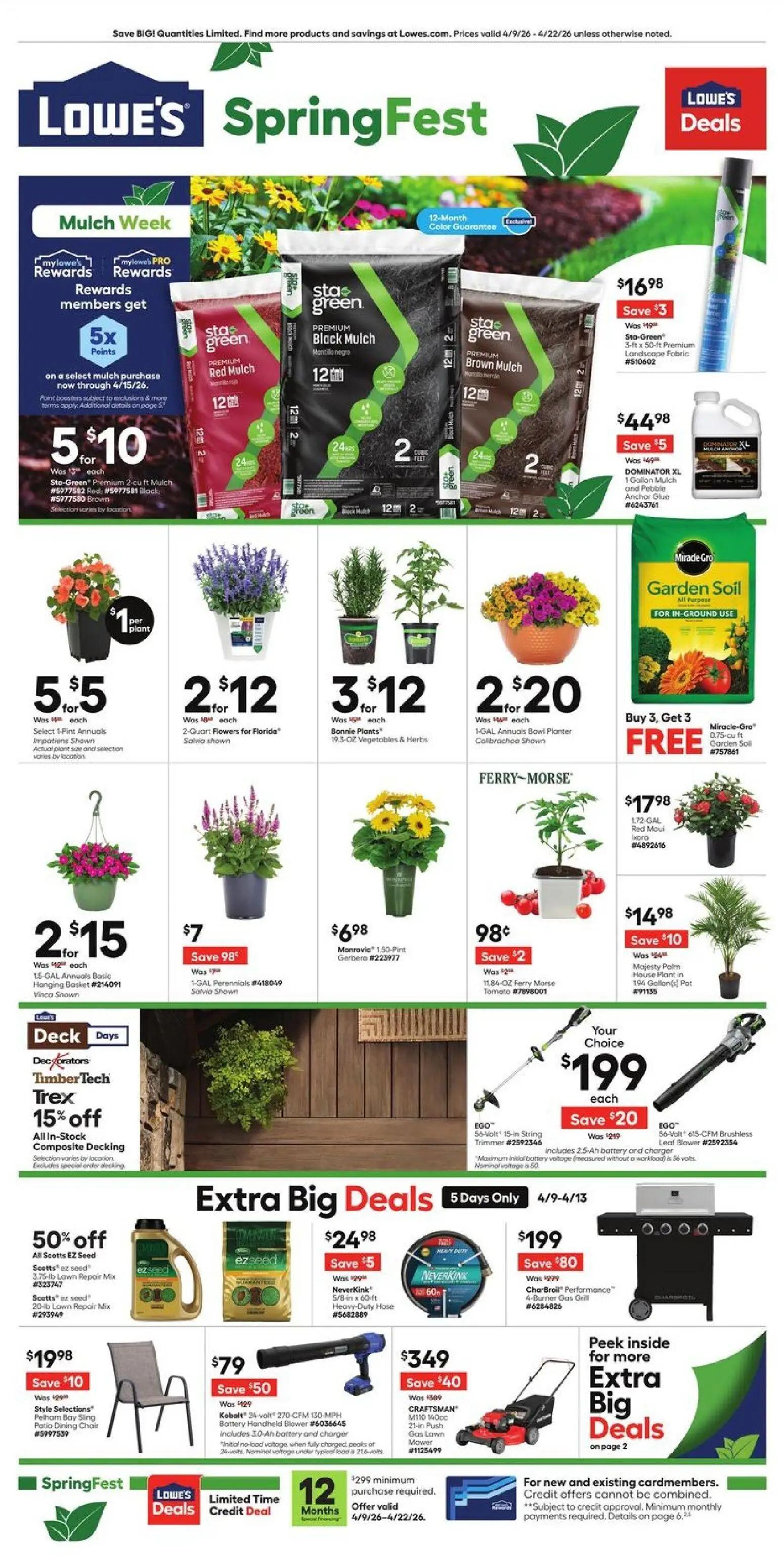 lowes - Lowe's Weekly Ad - 04/09 - 04/22 2026
