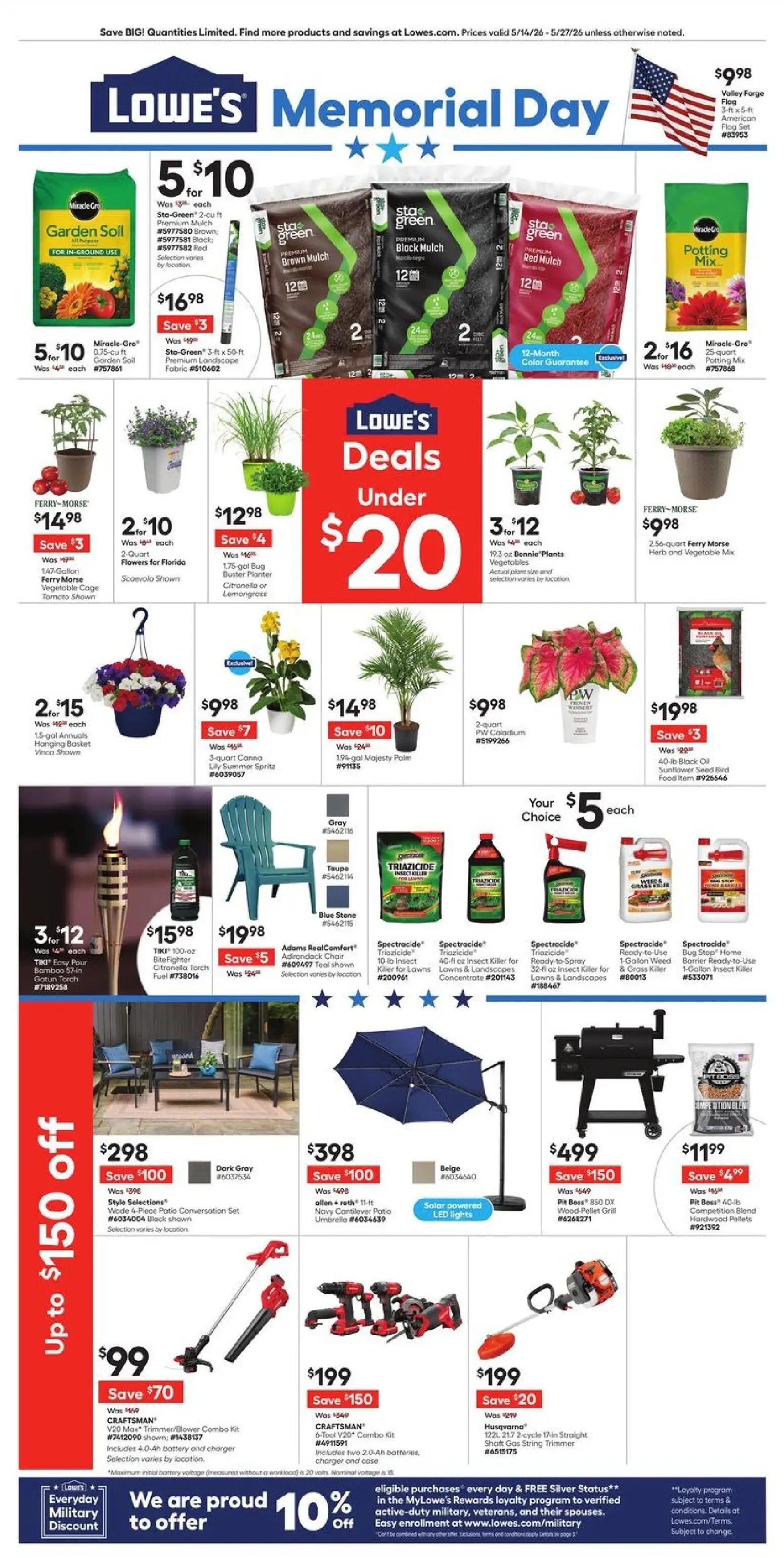 lowes - Lowe's Weekly Ad - 05/14 - 05/27 2026