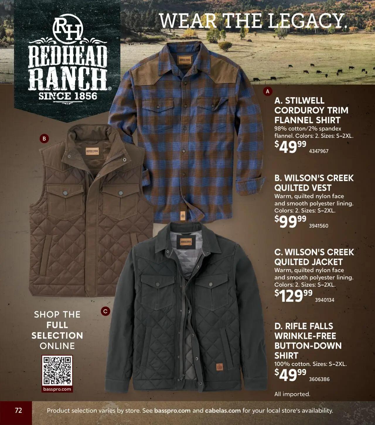 cabelas - Cabela's Fall Clothing 25 - from Wednesday 10/01 2025 - page: 72 cabelas - Cabela's Fall Clothing 25 - from Wednesday 10/01 2025 - page: 72