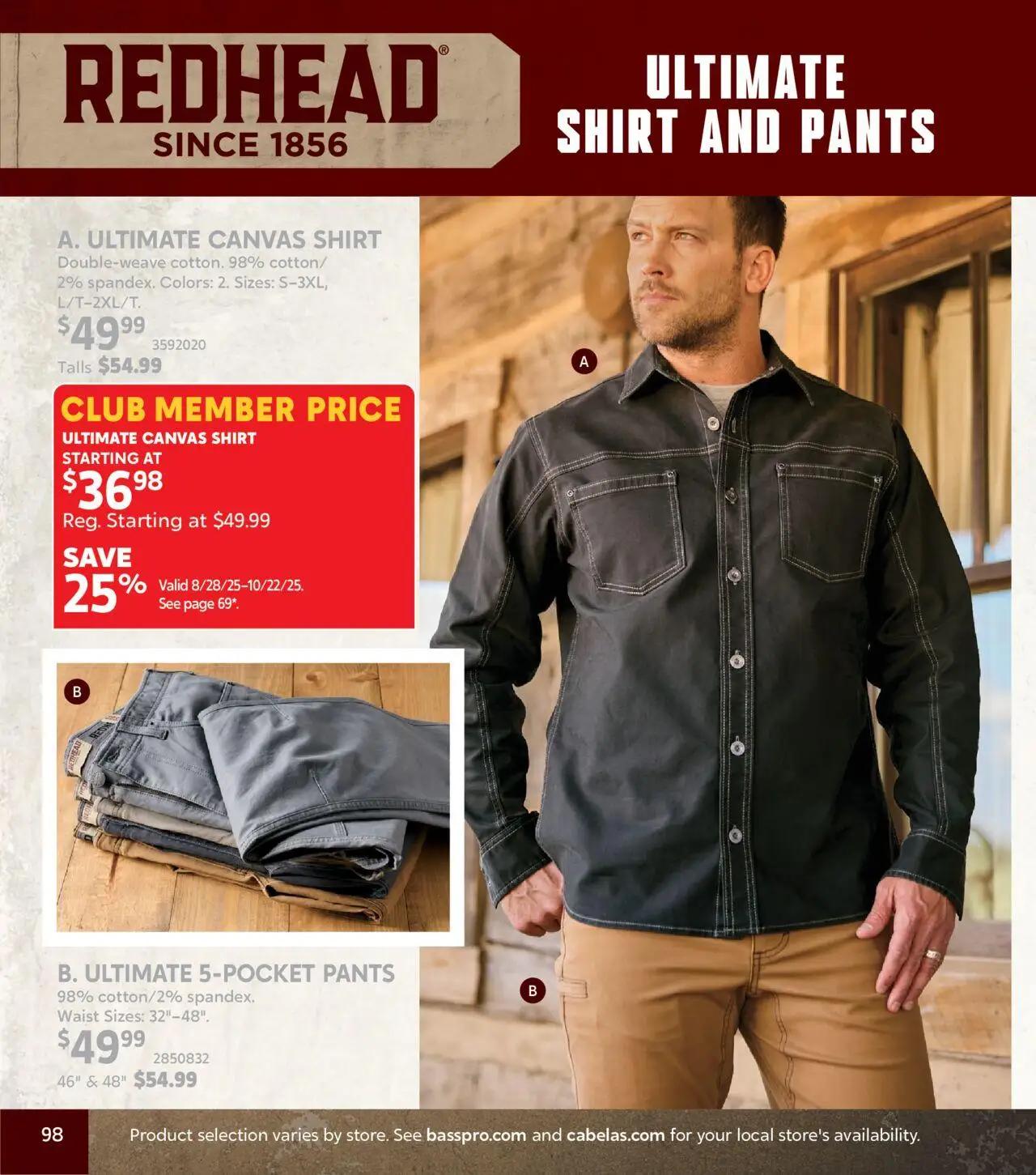 cabelas - Cabela's Fall Clothing 25 - from Wednesday 10/01 2025 - page: 98 cabelas - Cabela's Fall Clothing 25 - from Wednesday 10/01 2025 - page: 98