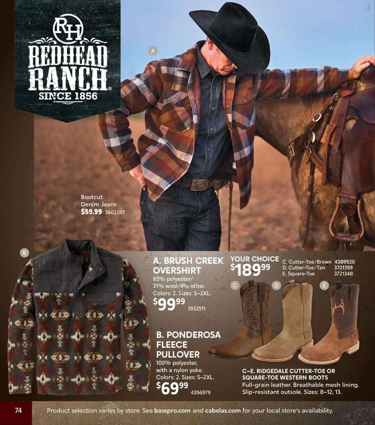 cabelas - Cabela's Fall Clothing 25 - from Wednesday 10/01 2025 - page: 74 cabelas - Cabela's Fall Clothing 25 - from Wednesday 10/01 2025 - page: 74