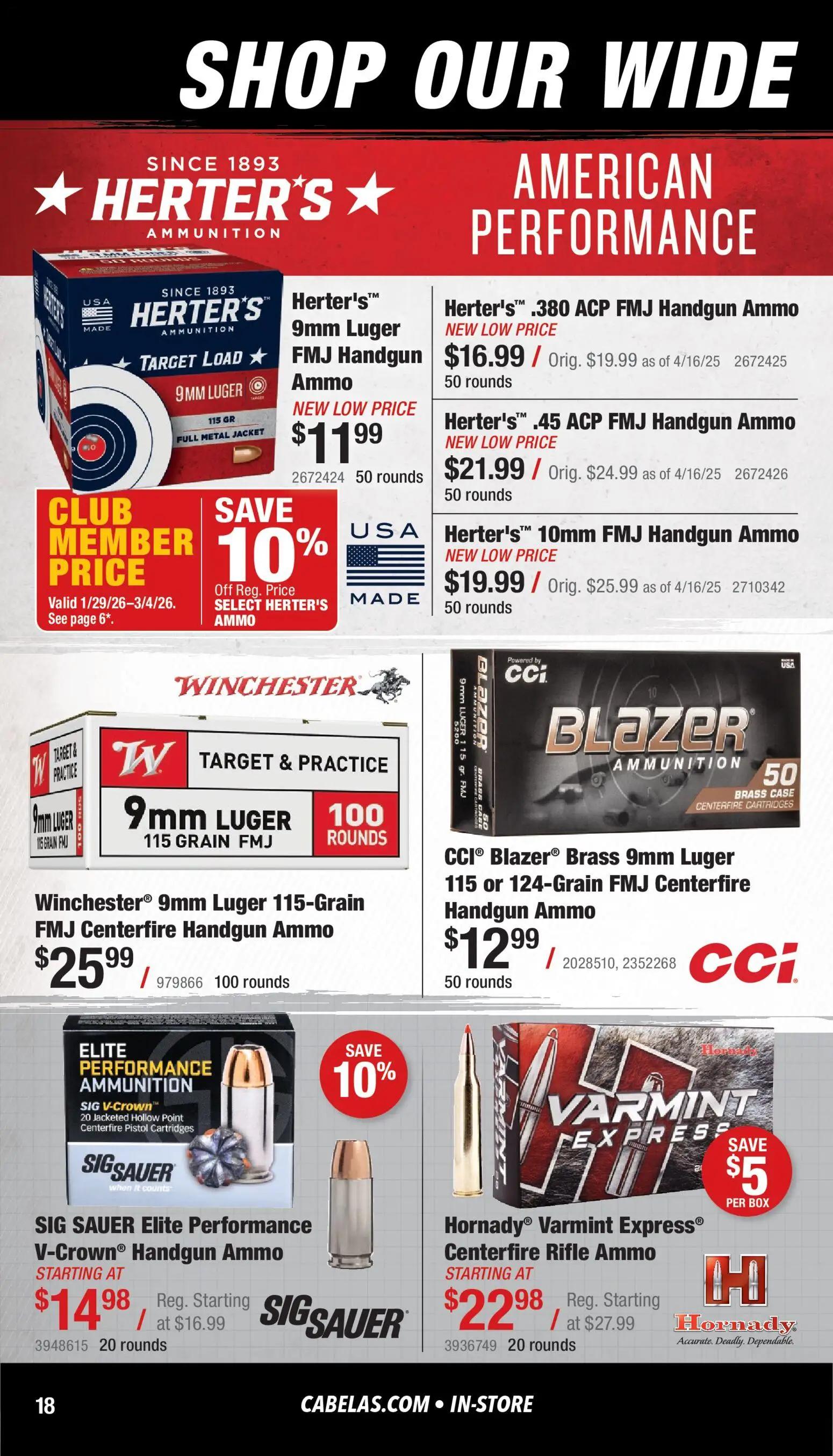 cabelas - Cabela's Firearms & Optics 26 - from Sunday 02/01 2026 - page: 18