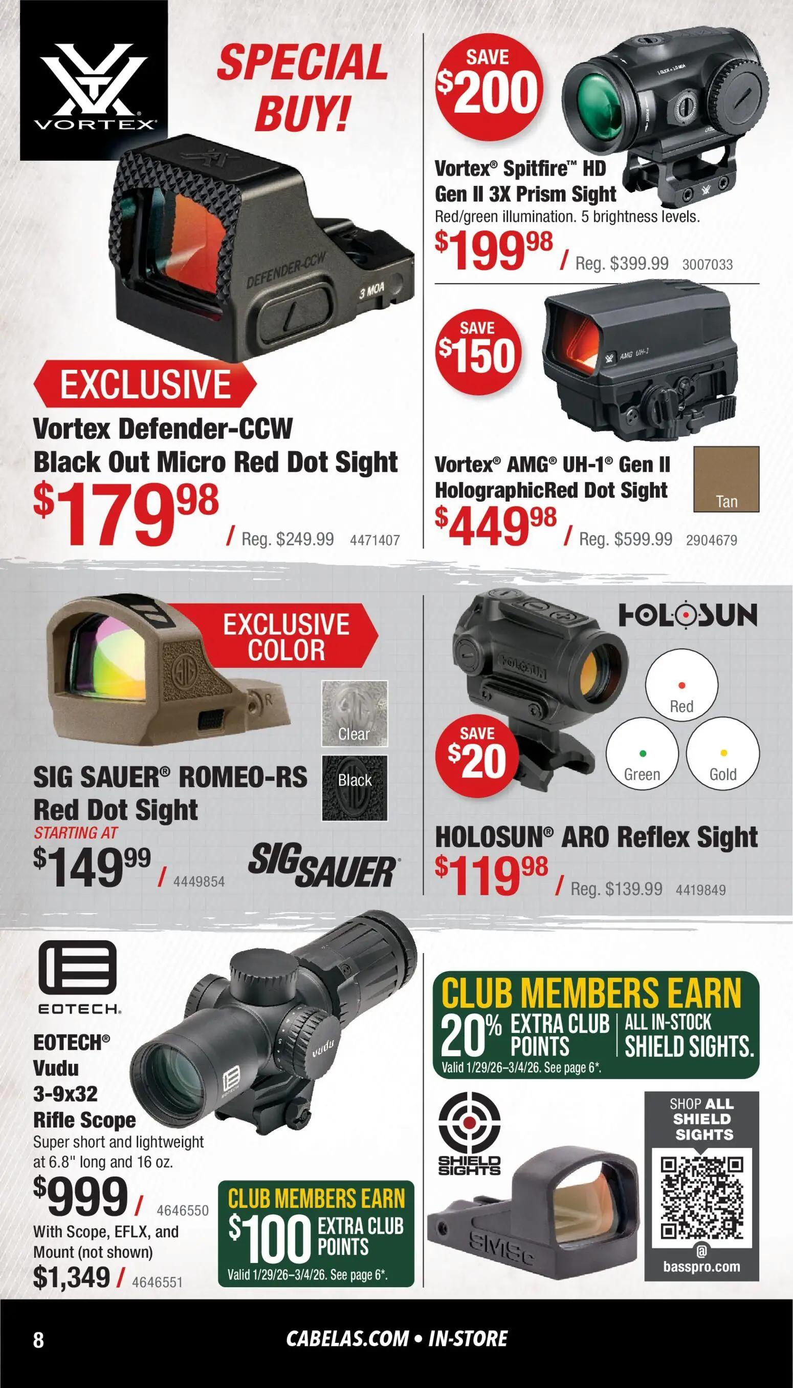 cabelas - Cabela's Firearms & Optics 26 - from Sunday 02/01 2026 - page: 8