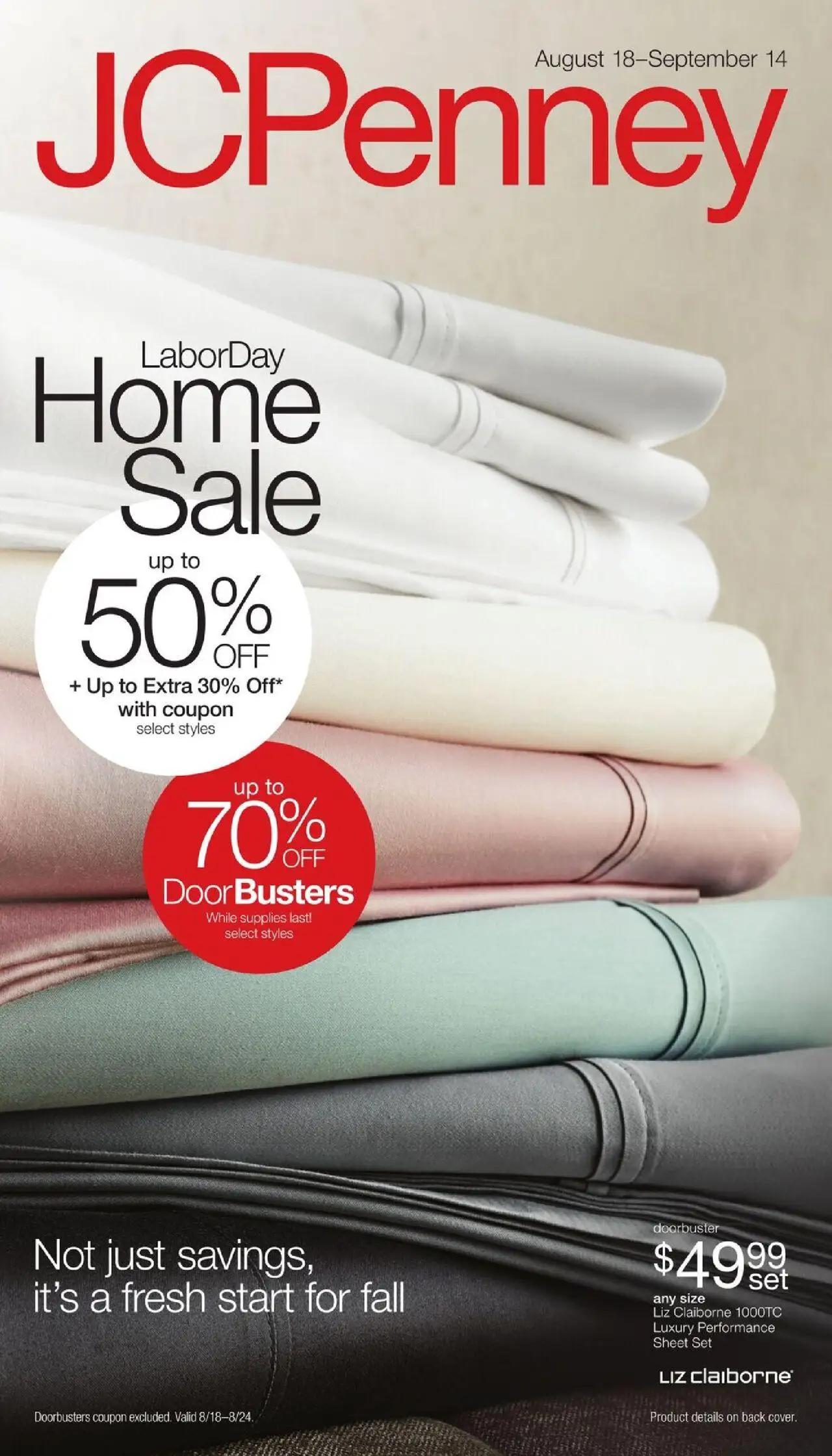 jcpenney - JCPenney Labor Day Home Sale - 08/18 - 09/14 2025