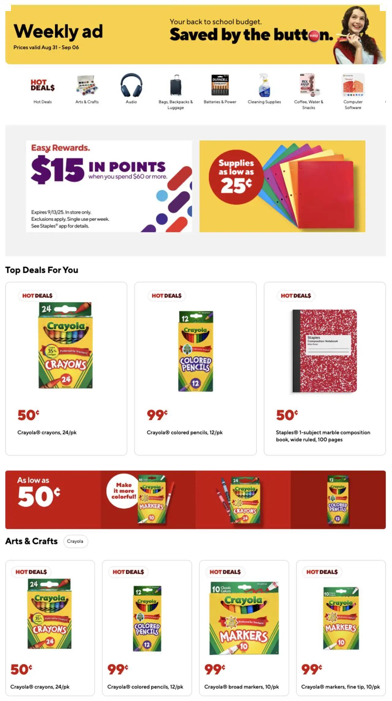 staples - Staples Weekly Ad - 08/31 - 09/06 2025