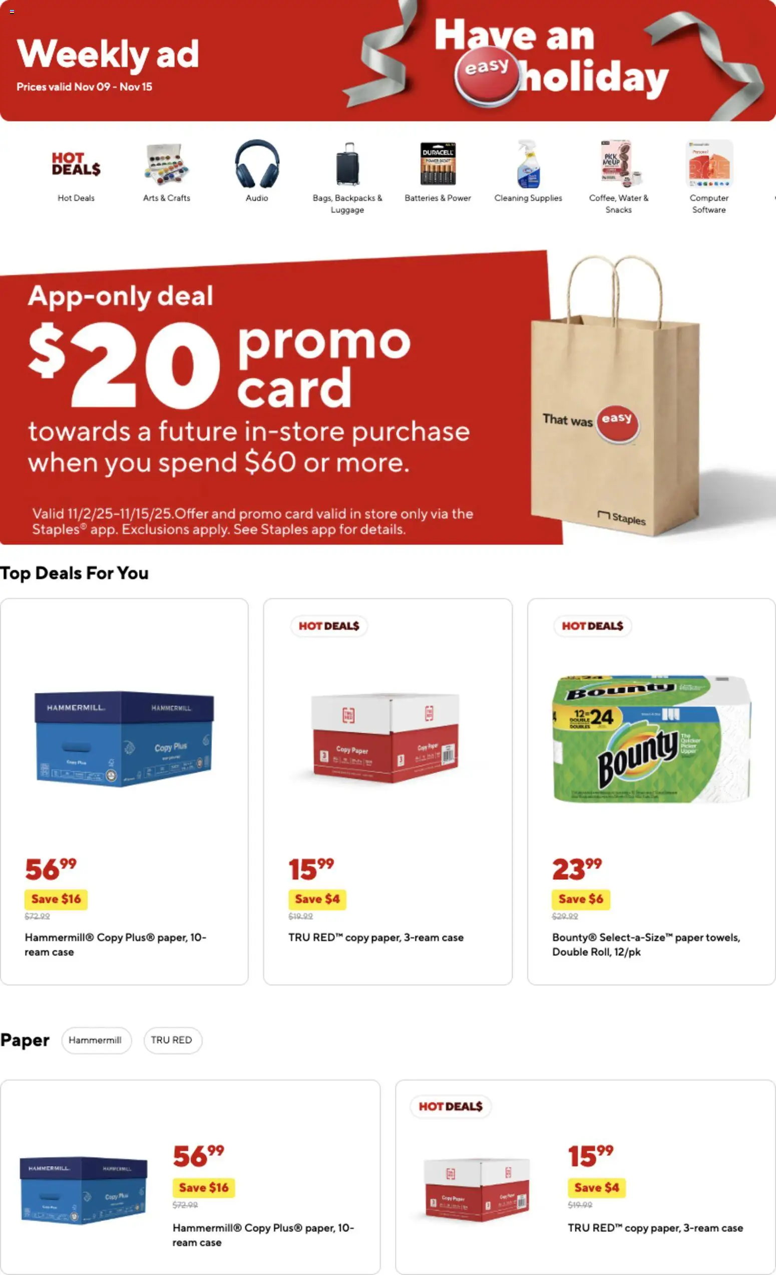 staples - Staples Weekly Ad - 11/09 - 11/15 2025
