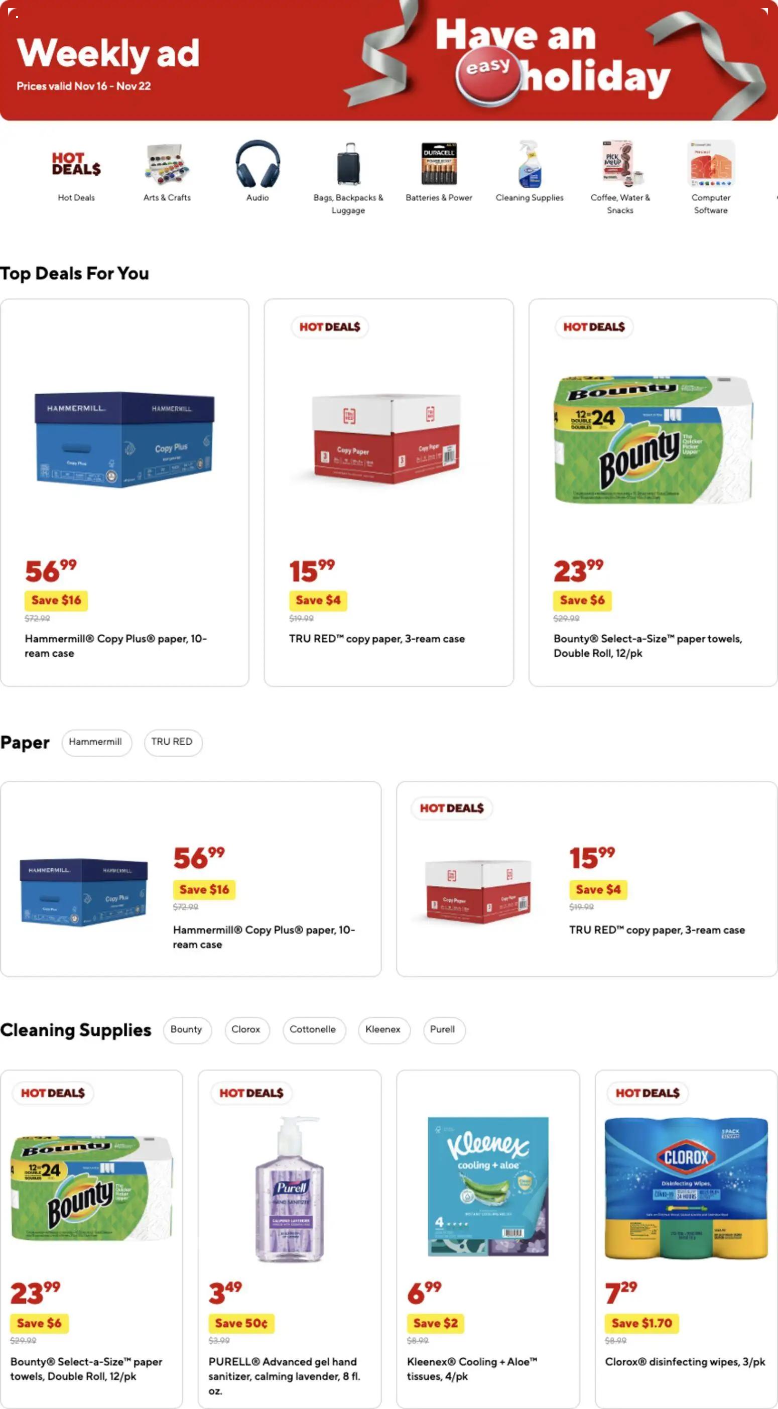 staples - Staples Weekly Ad - 11/16 - 11/22 2025 - page: 1