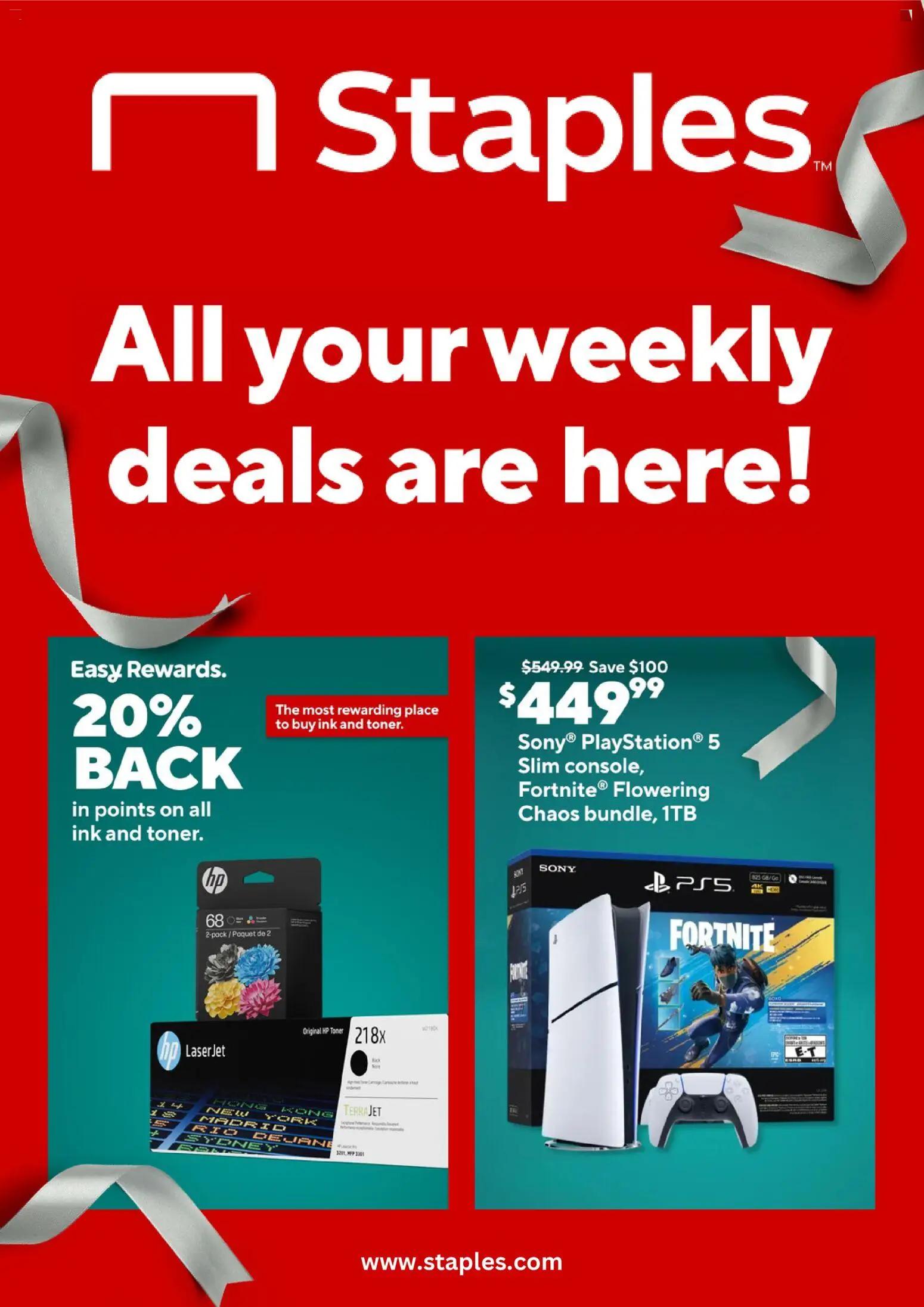 staples - Staples Weekly Ad - 12/21 - 12/27 2025 - page: 1